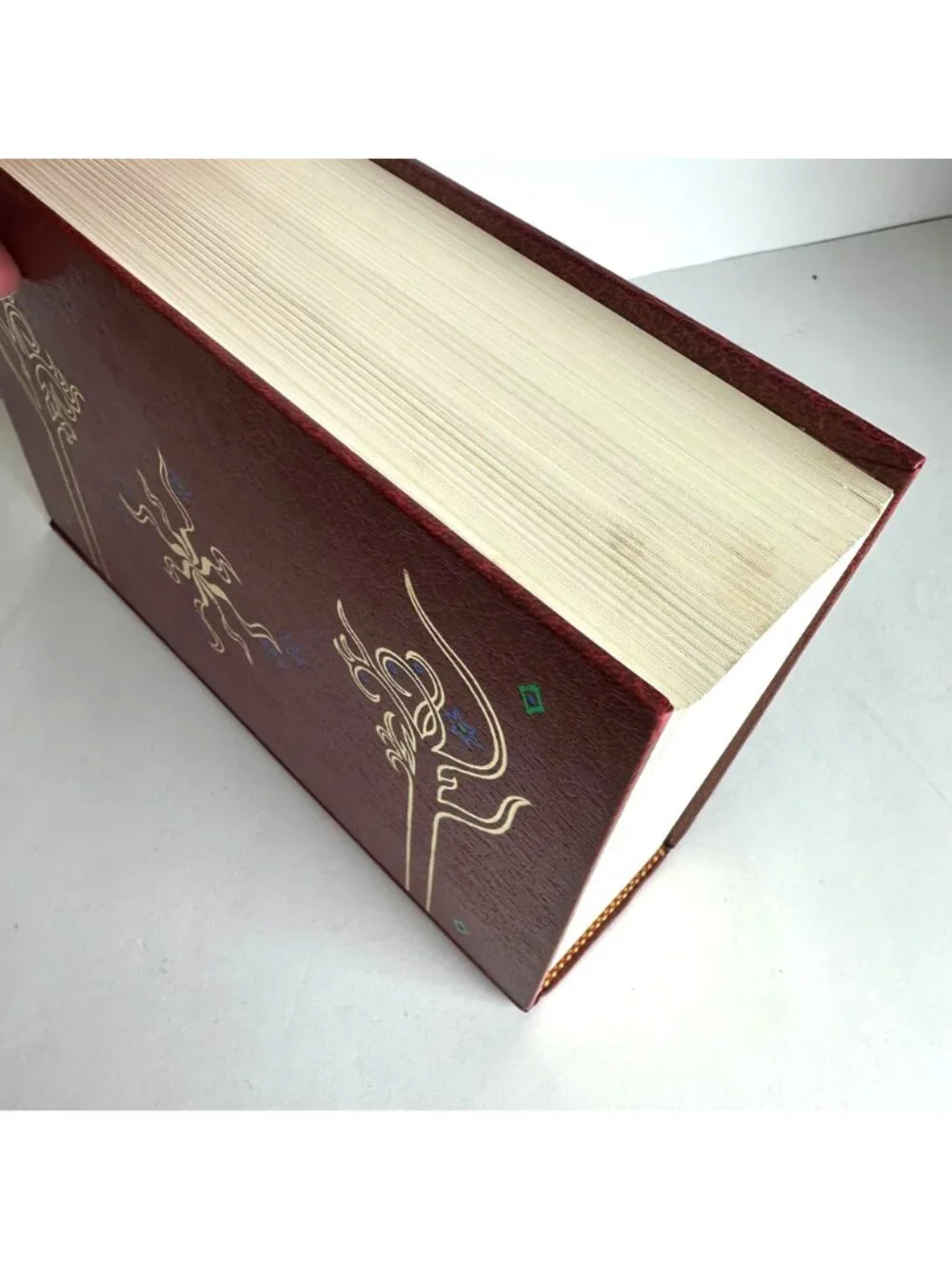 1974 Houghton Mifflin The Lord Of The Rings & The Hobbit  Leather Bound Book Set